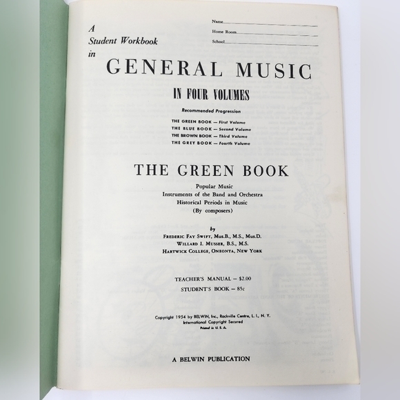 Vintage Belwin General Music Piano‎ Book - Picture 9 of 10